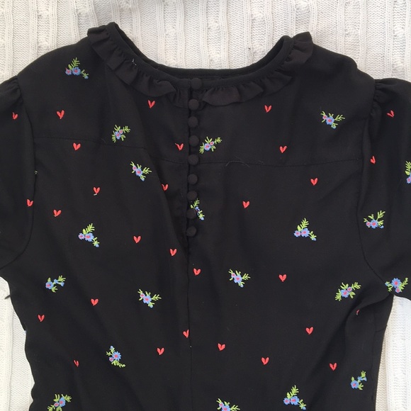 Freeway black floral dress w/ ruffles - size s - Picture 5 of 7